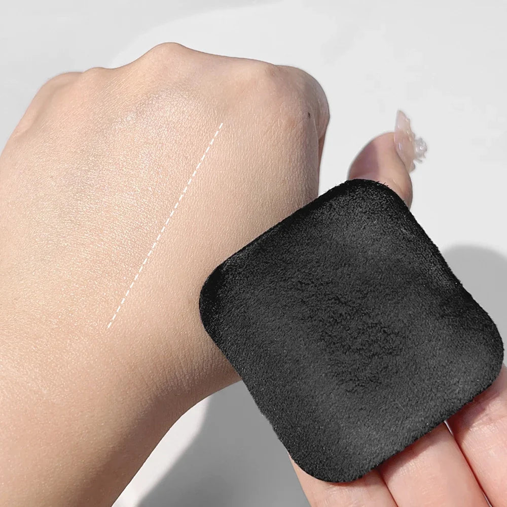 1/20pcs Black Velvet Cosmetic Puff with Box Loose Setting Powder Puffs BB Cream Foundation Powder Pad Beauty Makeup Tools