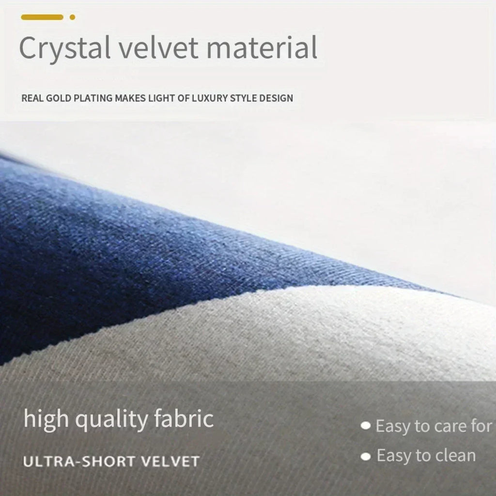 Extra Large Square Living Room Rug, Soft Crystal Velvet Floor Mat with Non-Slip Rubber Bottom, Suitable for Hallway and Bedroom