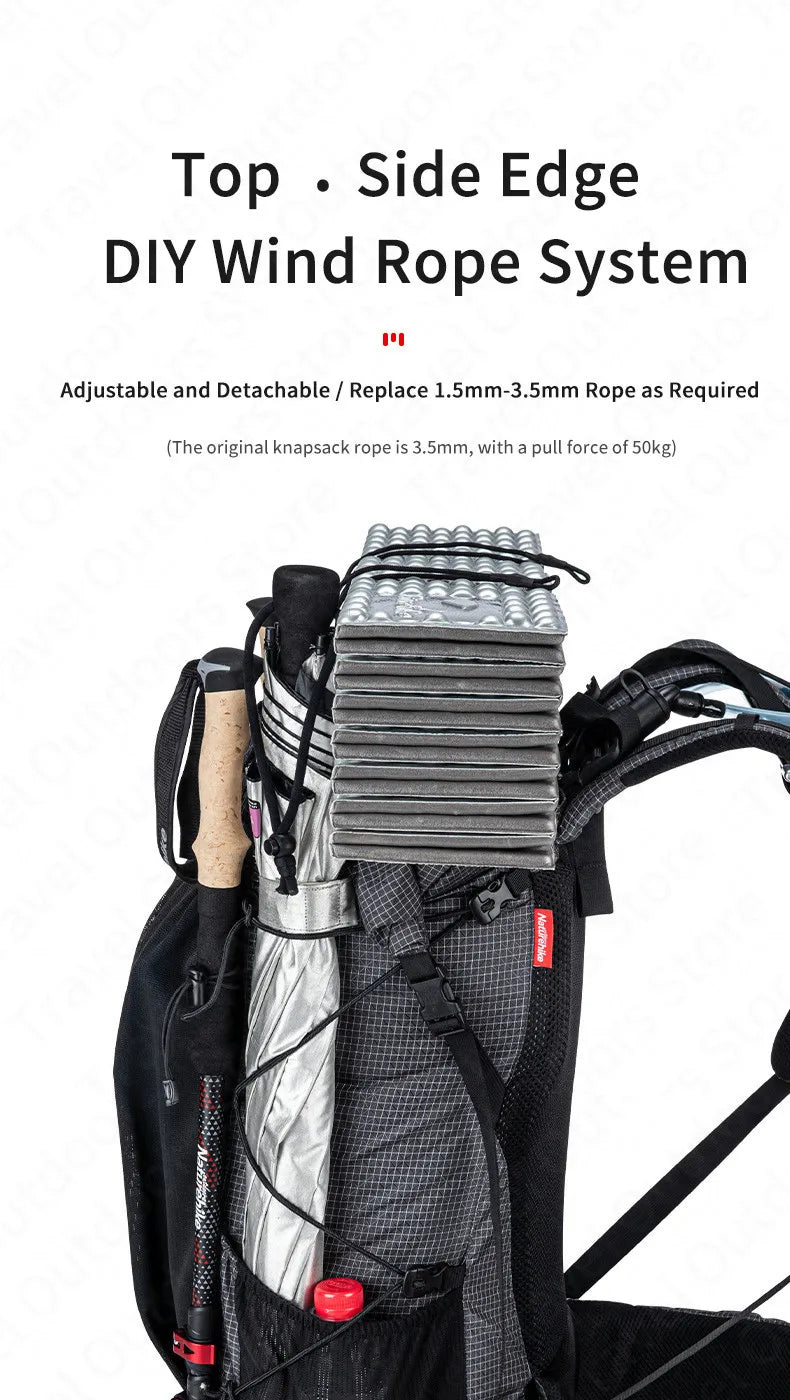 Outdoor Mountaining Backpack Waterproof High Capacity Sports Climbing Ultralight Hiking Travel Bag With Rain Cover