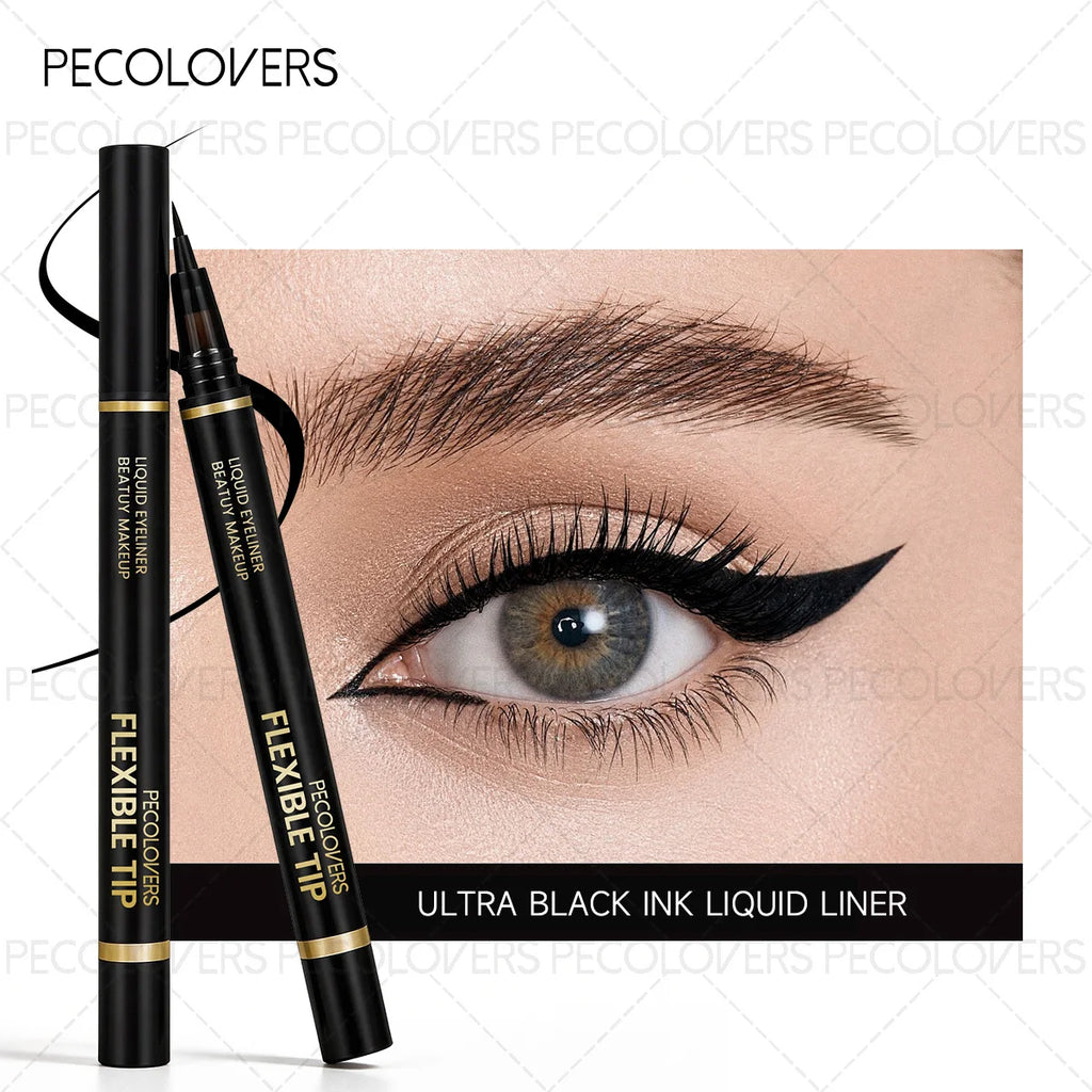 10PCS High-Pigment Black Liquid Eyeliner Kit,Precision Slim Tip Liquid Eye Liner,Fast Drying Transfer-Resistant Formula,No Skipping No Bleeding,Durable All-Day Wear,Suitable for Beginners & Professional Makeup