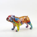 Creativity Bulldog Wholesale Graffiti Water Transfer Office  Ornaments Printing Resin Bulldog Home Decor Modern Crafts
