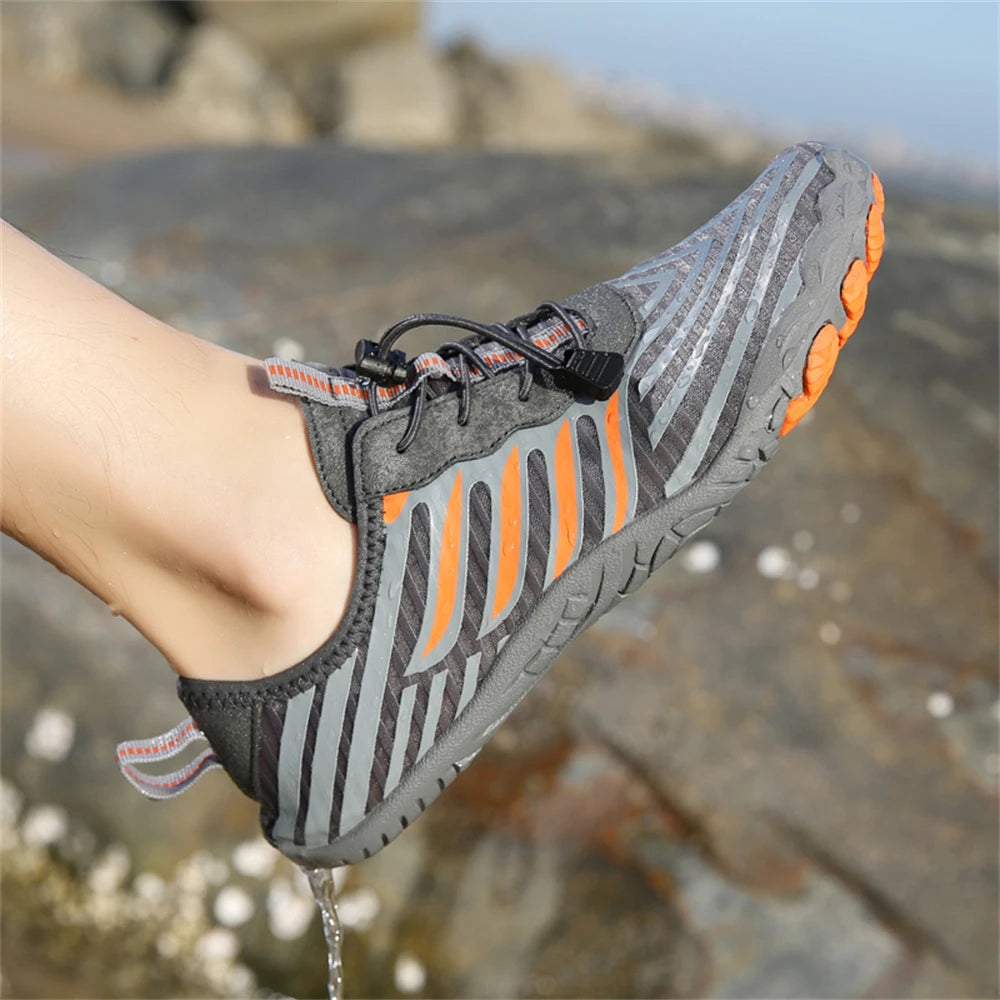 Men Water Shoes Beach Barefoot Swimming Surfing Seaside Aqua Shoes Upstream Wading Sneakers Gym Fitness Hiking Walking Footwear