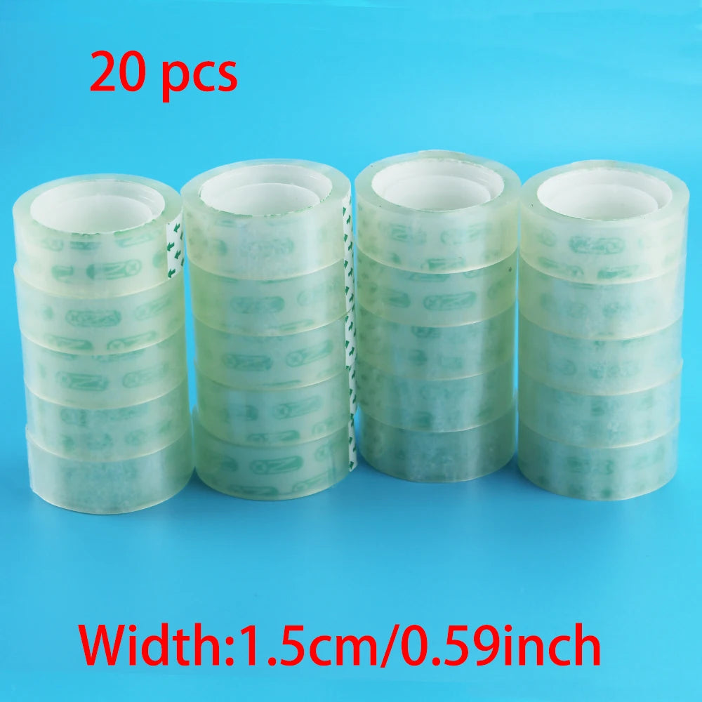 15mm Width Clear Tape School Transparent Tape Office Adhesive Tapes High-Viscosity Sealant Packaging TMJ-001-15mm