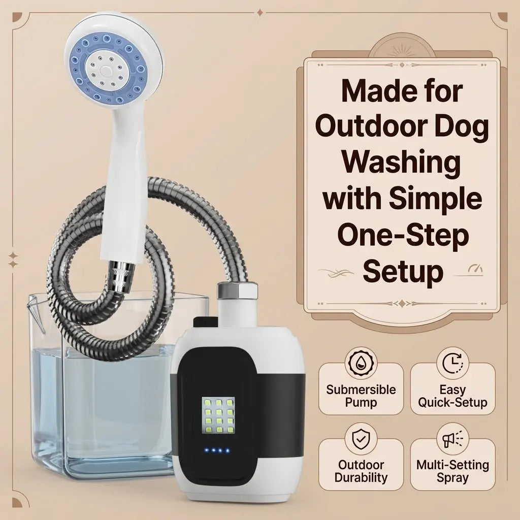 USB Rechargeable Portable Electric Shower Pump for Camping Outdoor Pet Wash Garden Cleaning Dormitory - Essential Shower Utility Tool