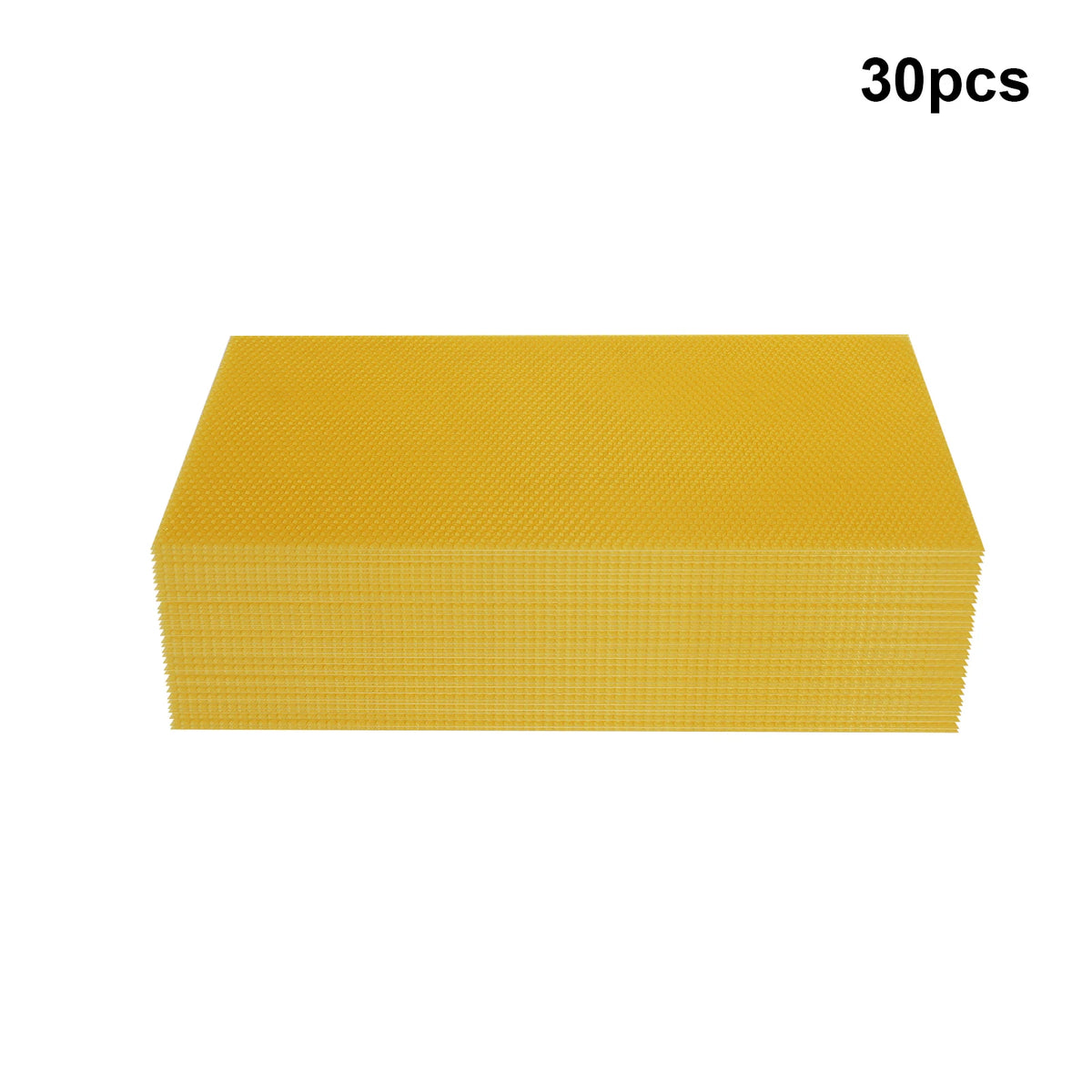 30-Pack Beeswax Foundation Sheets Natural Beeswax Hive Foundations Beekeeper's Starter Kit 7.68x16.34" Beekeeping Sheets for Increased Honey Production