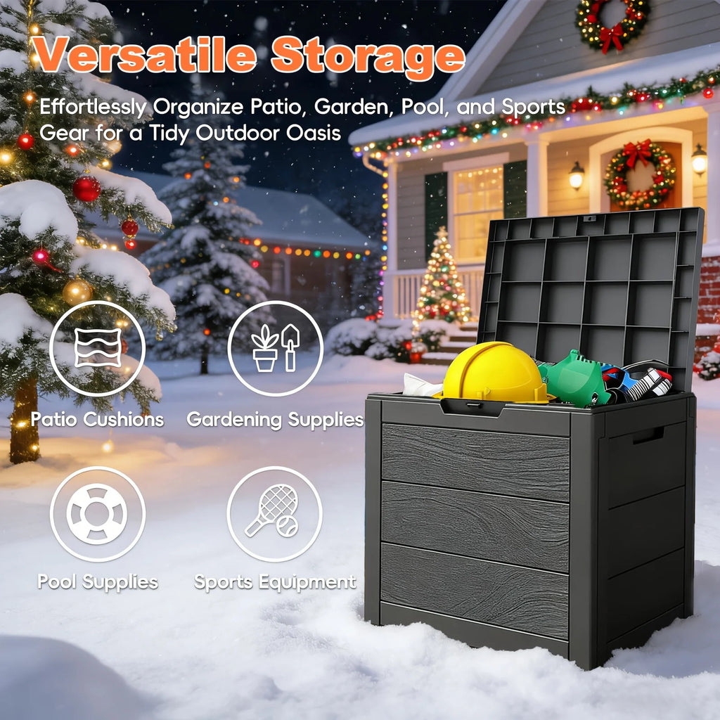 35 Gallon Lockable Resin Deck Box