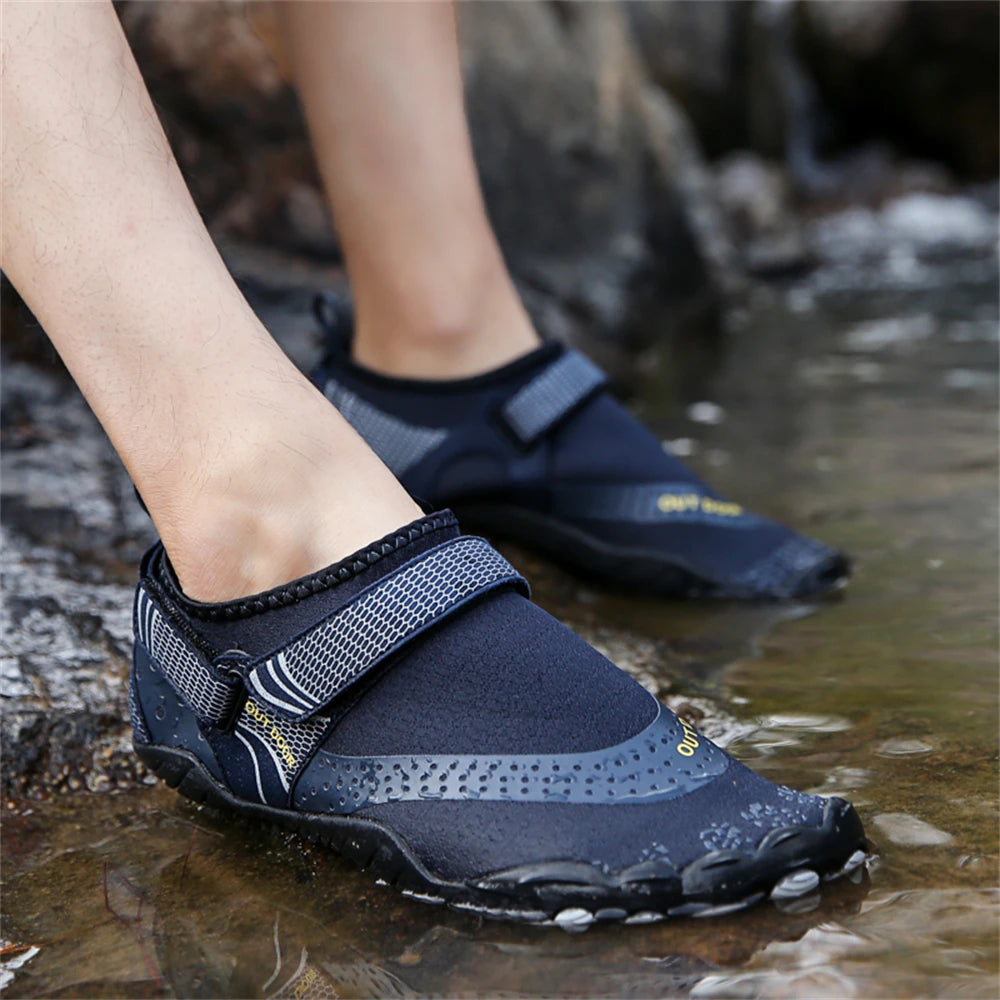 Men's Quick-Dry Non-Slip Water Shoes, Lightweight Barefoot Aqua Sneakers for Swimming and Wading