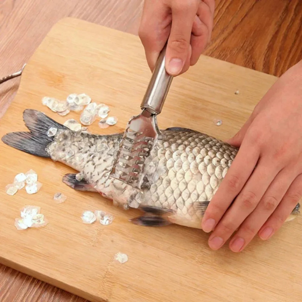 Multi-Purpose Kitchen Scraper, for Fish, Ginger, Veggies. 23cm, Non-Slip Handle, Versatile Tool