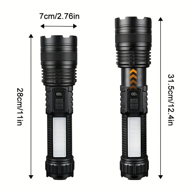 Rechargeable Long-Beam LED Flashlight