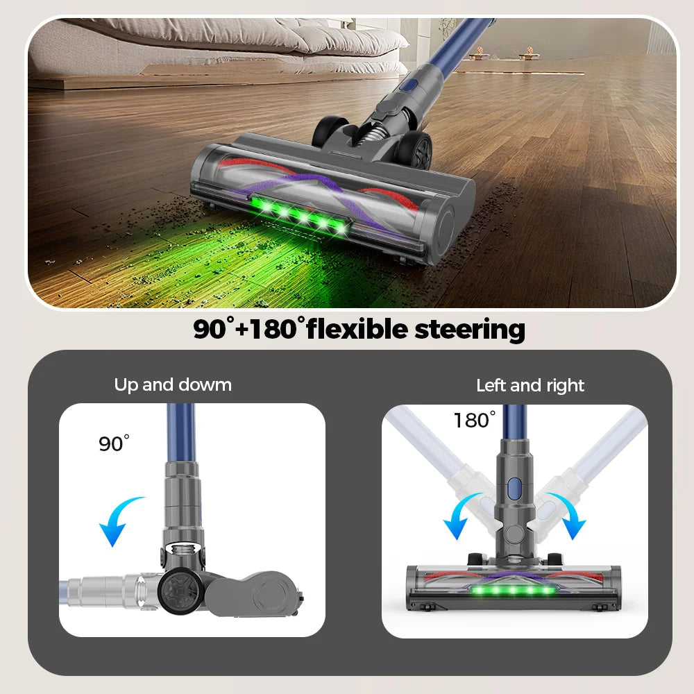 Cotiar 650W 60kPa Vertical Vacuum Cleaner Handheld Home Appliance Cordless Vacuum Cleaner 70 Mins Runtime Multi-functional  S25