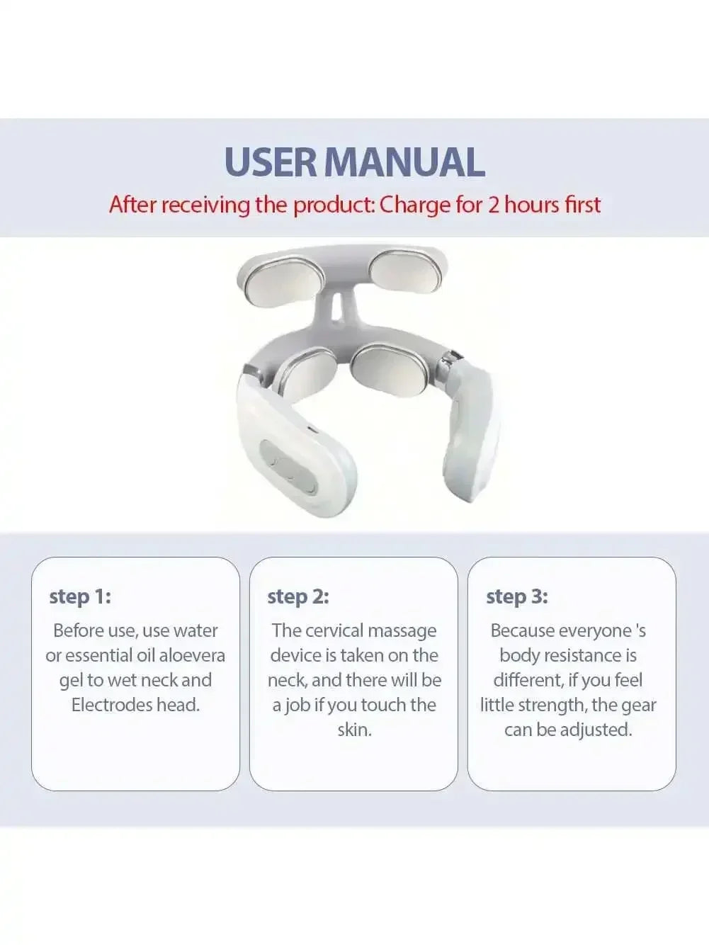 1 Pc Smart Portable Neck Shoulder Massager, Rechargeable Electric Massage Machine, for Home & Office Daily