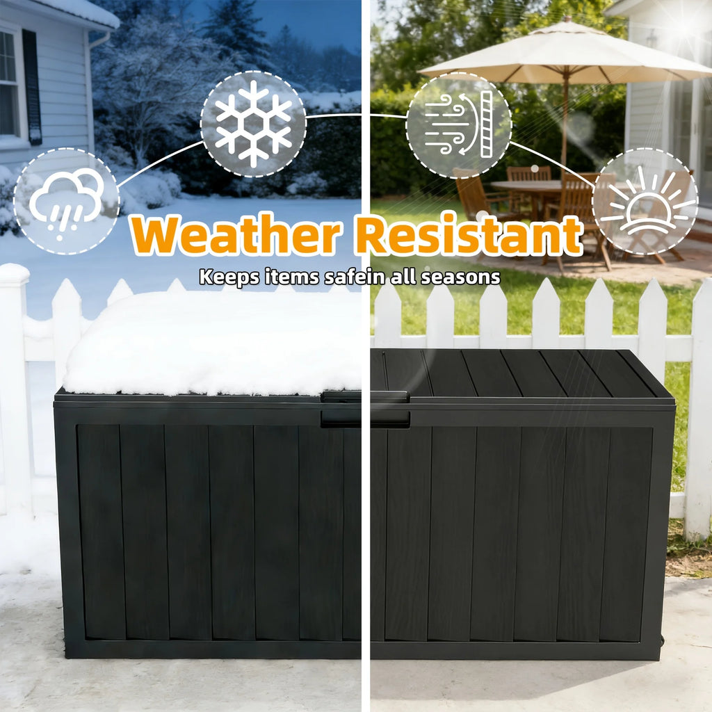 35 Gallon Lockable Resin Deck Box