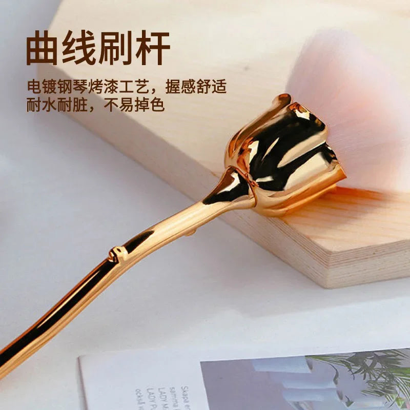 Fashion Rose Shaped Nail Brushes Women Manicure Nail Art Dust Brush Gel Polish Dust Cleaning Nail Brushes Tool Nail Supplies
