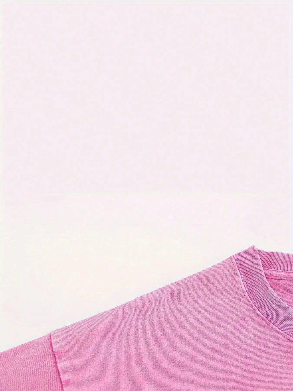 Washed Cotton Oversized Crew Neck T-Shirt