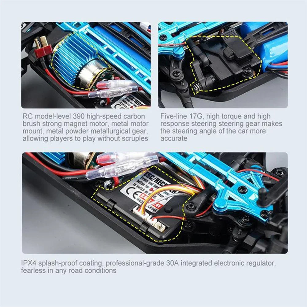 1:16 Scale Large RC Car 50km/h High Speed 4WD Children Toy for Boys Remote Control Car 2.4G Off Road Monster Truck RC Toy