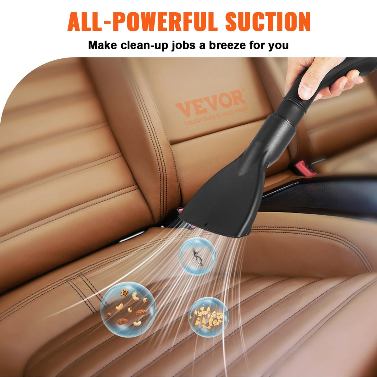 SucceBuy Wet Dry Vac 2.6 Gallon 2.5 Peak HP 3 in 1 Portable Shop Vacuum with Blowing Function  Attachment Storage for Floor