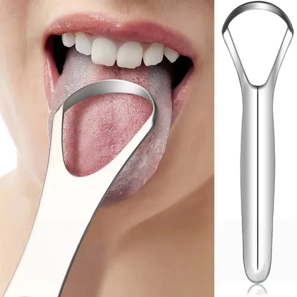 Premium 1pcs/3pcs Metal Tongue Scraper Cleaner for Adults & Kids Portable Stainless Steel Tongue Scrapers Brushes for Removing
