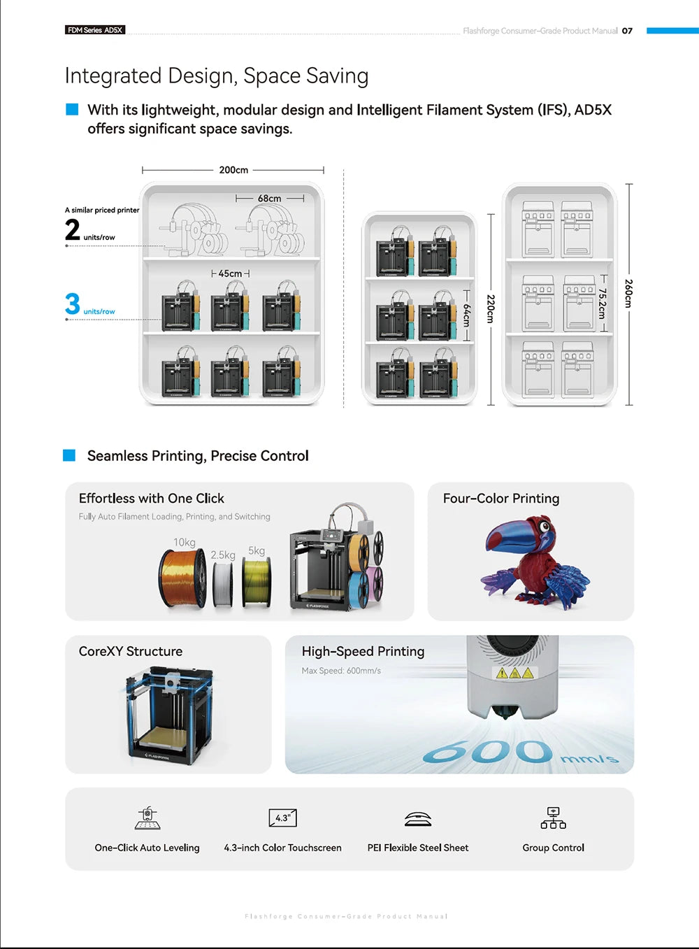 FLASHFORGE AD5X Multi-Color 3D Printer
