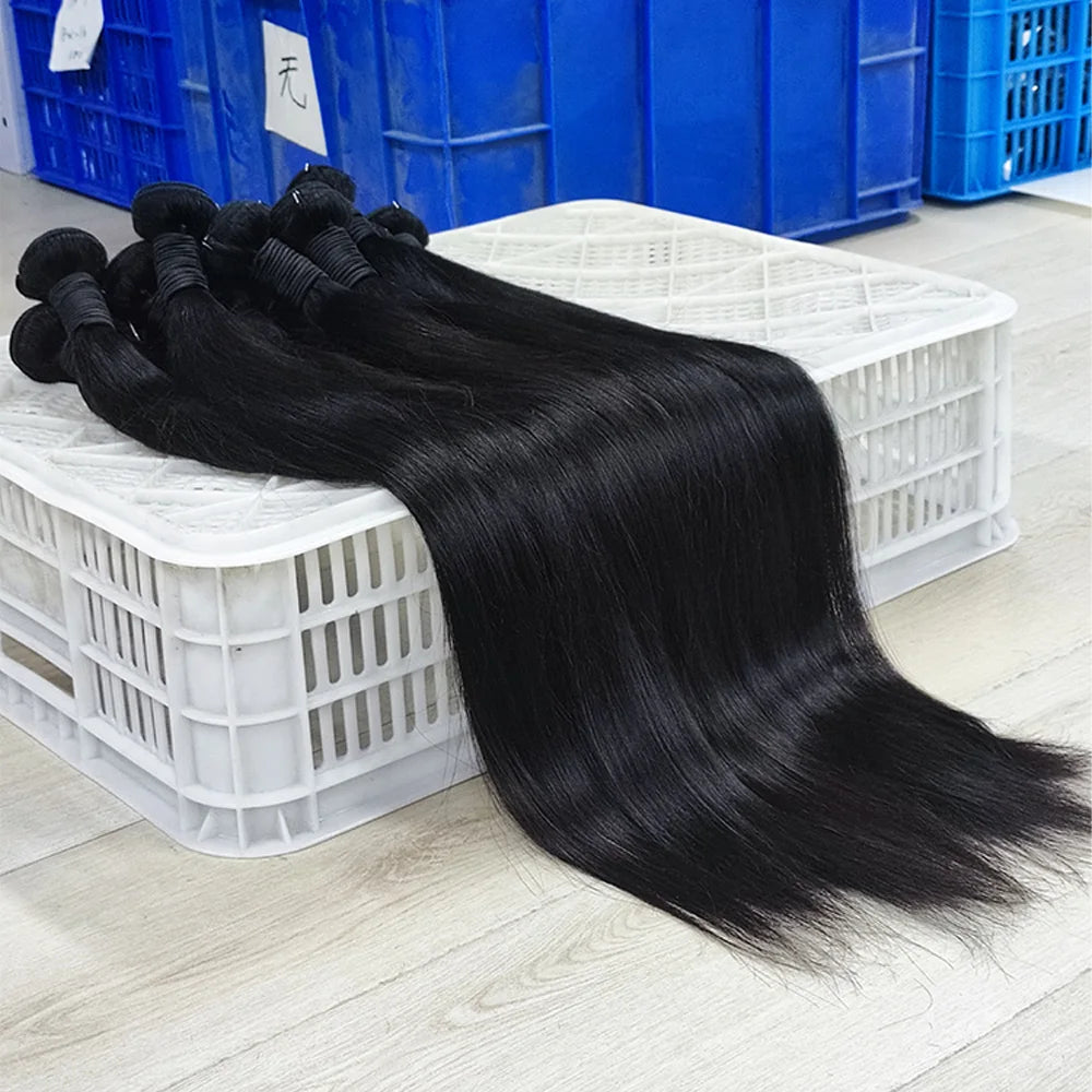 Straight Human Hair Bundles, 3 Pack