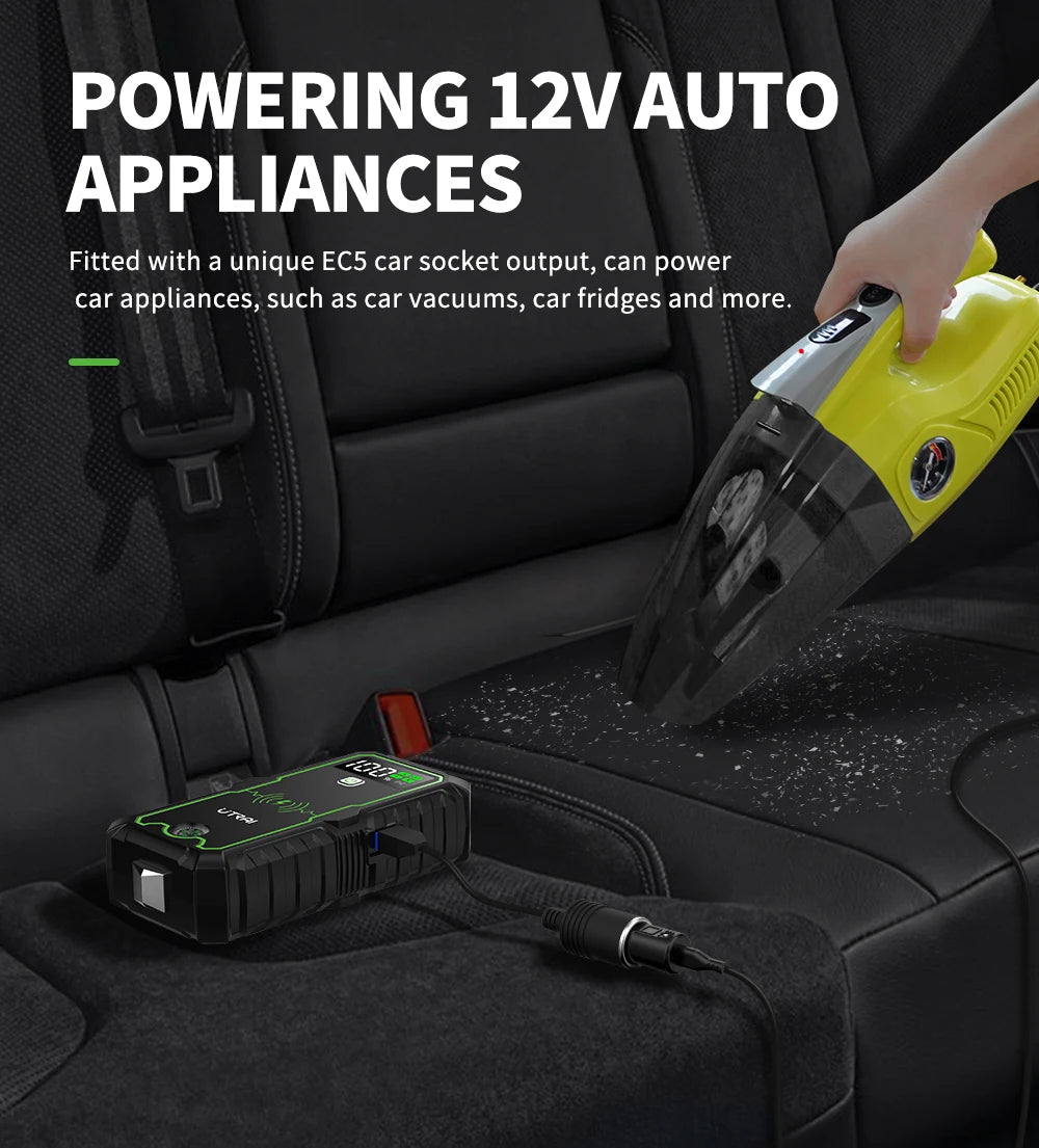 UTRAI Car Jump Starter 4000A Car Battery Starters 16000mAh Portable Power Bank 10W Wireless Charging Propulsion Booster For Car