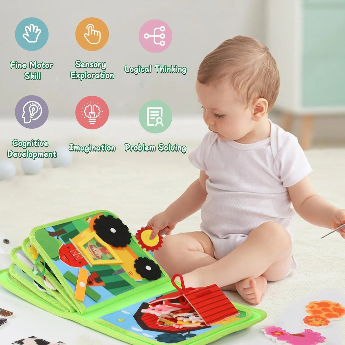Montessori Farm Busy Book for Toddlers