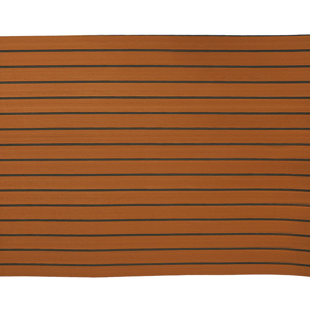 Self-Adhesive EVA Foam Floor Mat 90x240cm Faux Teak Waterproof Boat Decking RV Floor Pad 6mm Thick for Marine Caravan Home Gym