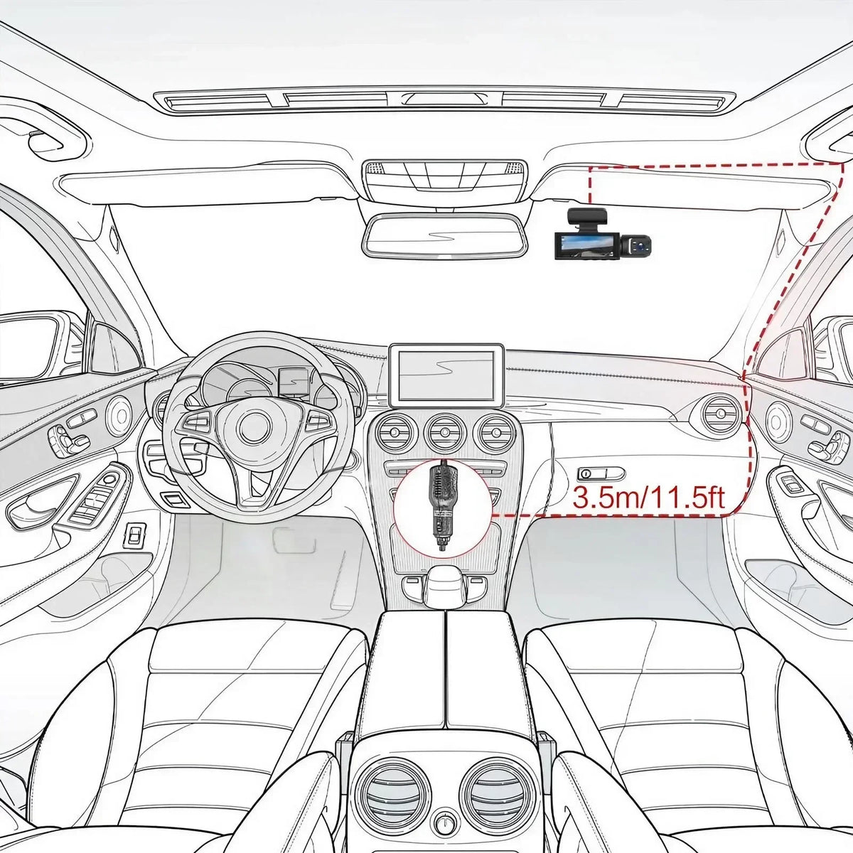1080P HD Front and Rear Dash Camera for Car Driving Recorder with IR Night Vision G Sensor 3 1 6 Inch IPS Screen 150 Degree Wide Angle Dual Lens Car DVR for Seamless Loop Recording and Parking Guard Safety Shield