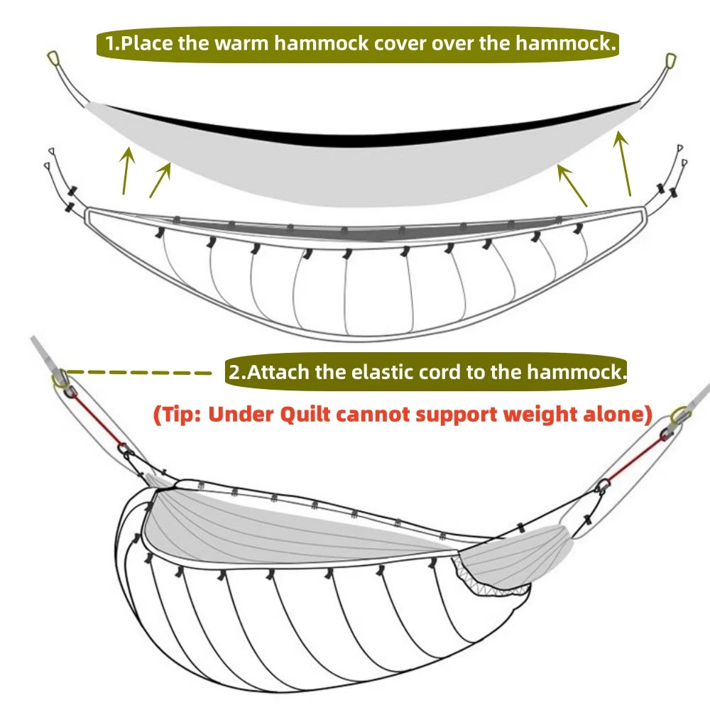 Hammock Underquilt, Insulated 4-Season Under Blanket