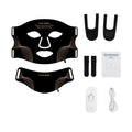 Silicone LED Face Neck Mask 7 Colors Red Light Infrared Photon Therapy Mask Flexible Wireless LED Beauty Mask for Skin Repair Rejuvenation Home Skin care