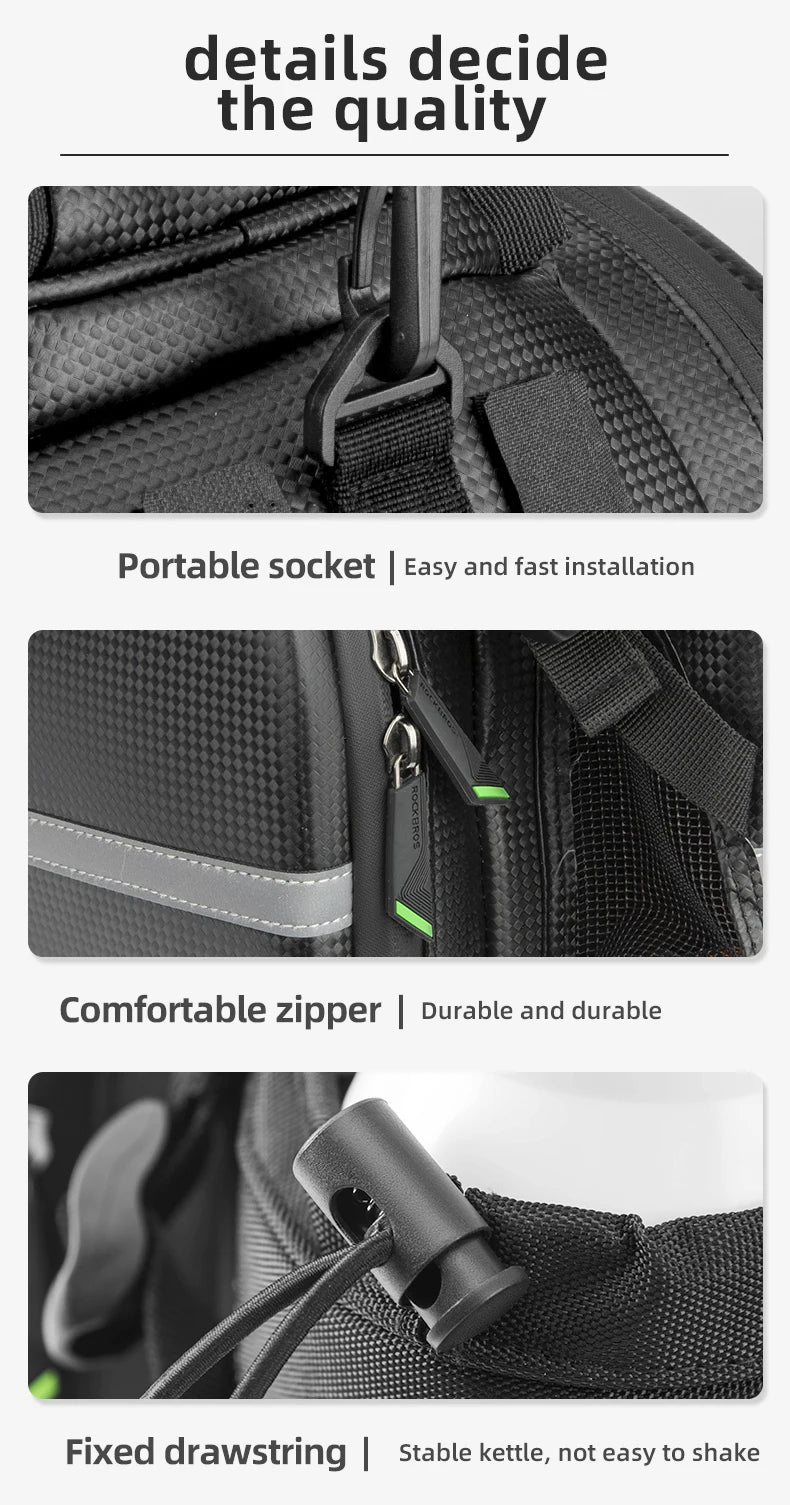 ROCKBROS Bicycle Carrier Bag MTB Bike Bag Trunk Pannier Cycling Large Capacity Travel Bag Package Bags Bicycle Rear Carrier Bags