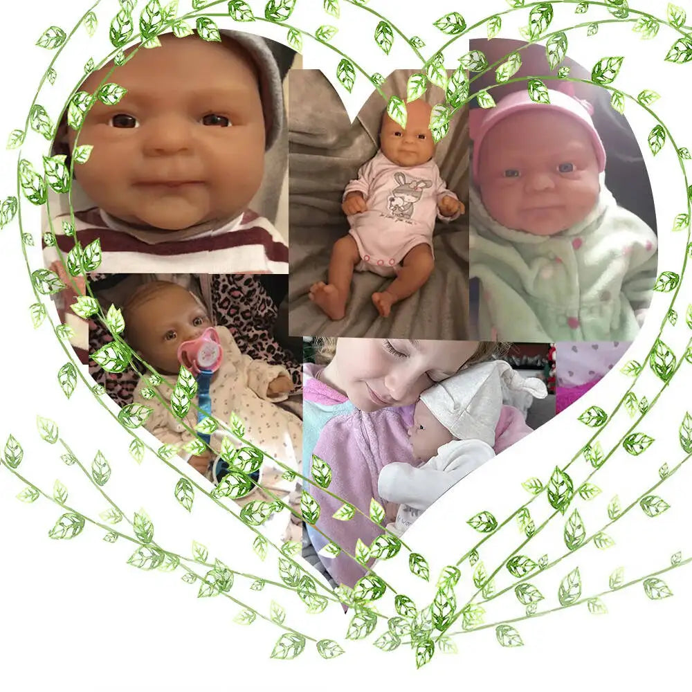 14-inch Full Body Silicone Reborn Baby Doll, Soft Lifelike Newborn Girl Doll