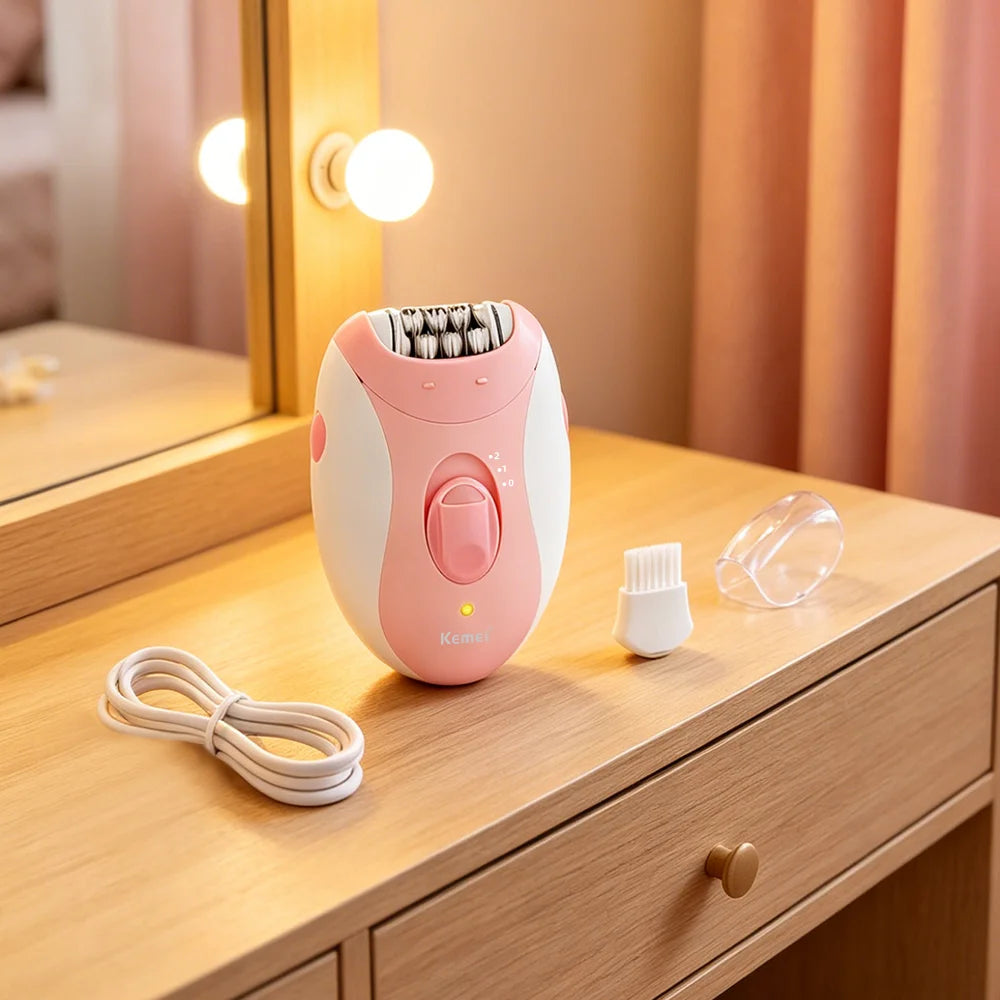 Women Epilator Electric Hair Removal Facial Hair Remover Underarms Rechargeable Body Lady Bikini Legs Arms Armpit