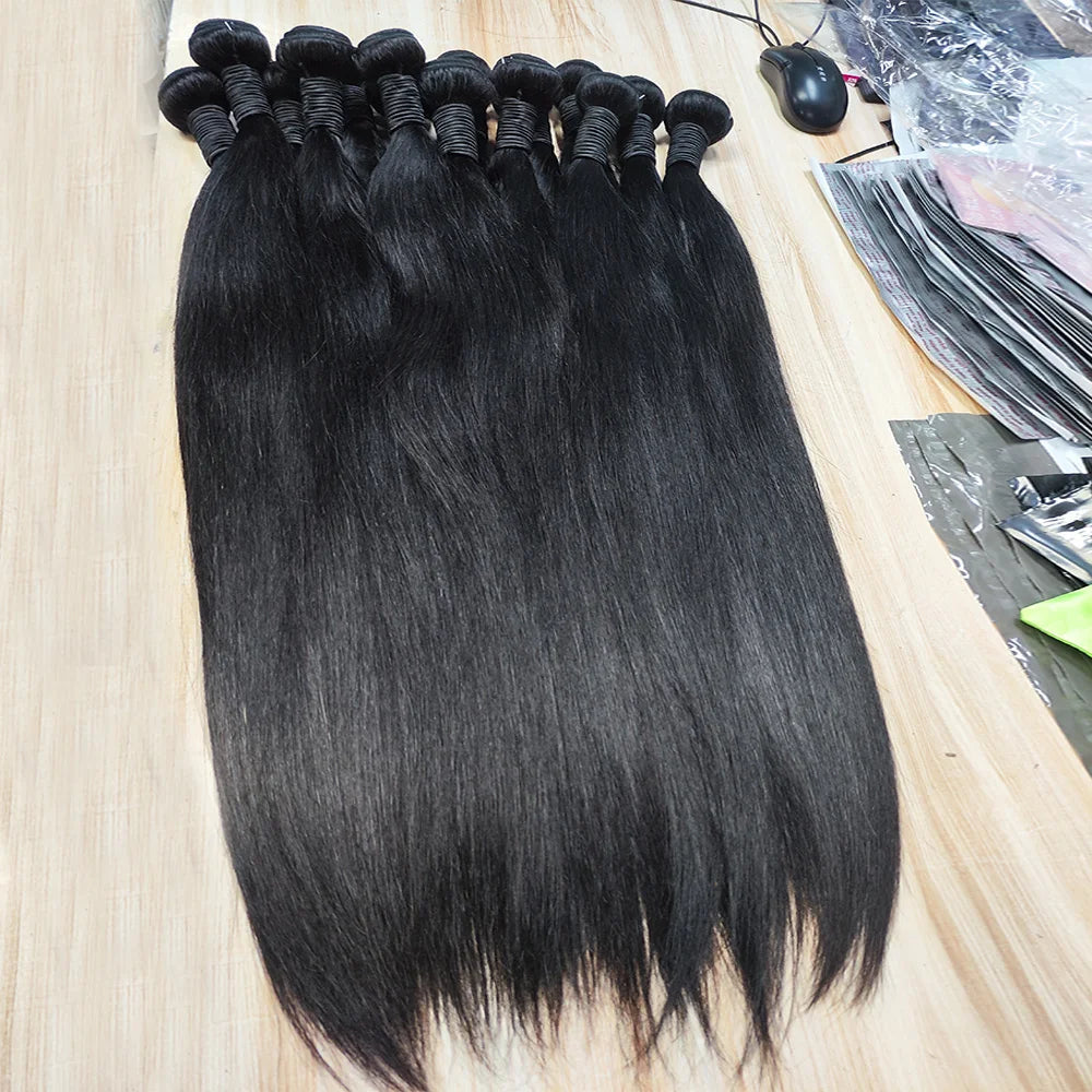 Straight Human Hair Bundles, 3 Pack