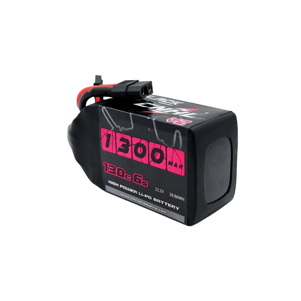 CNHL 6S 22.2V Lipo Battery 1300mah 130C with XT60 Plug For FPV Airplane Racing Models Lipo Parts 2PCS