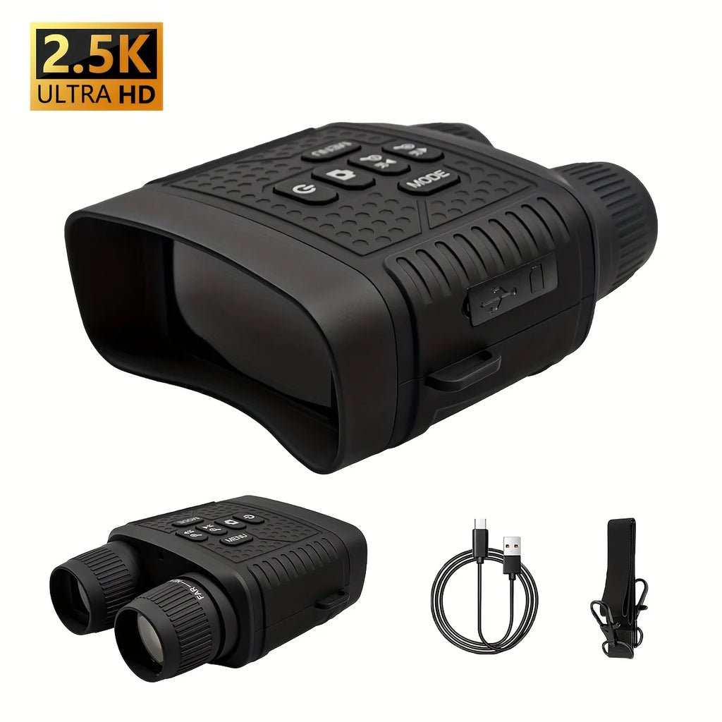 2.5K Digital Night Vision Binoculars 3" Large Screen 6X Digital Zoom Infrared Night Vision Goggles 800M Full Dark View Support Photo Video Recording Rechargeable Telescope for Hunting Camping Wildlife Observation Security Sur