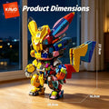 KAVOWORLD 1505PCS Mechanical Mouse Mecha Building Blocks Model Kit 360° Rotatable Tail Articulated Joints DIY Assembly Sci-Fi Figurine Half Cute Punk Construction Toy for Gaming Room Office Decor New Year Holiday Chrismas Gi