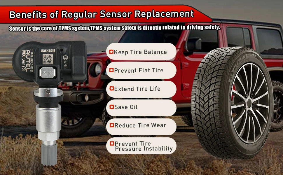 Autel MX Sensor 433MHZ+315 MHZ 2in1Mx-Sensor TPMS Tire Repair Tool Automotive Accessory For MaxiTPMS TS501 TS508 Pad Programmer