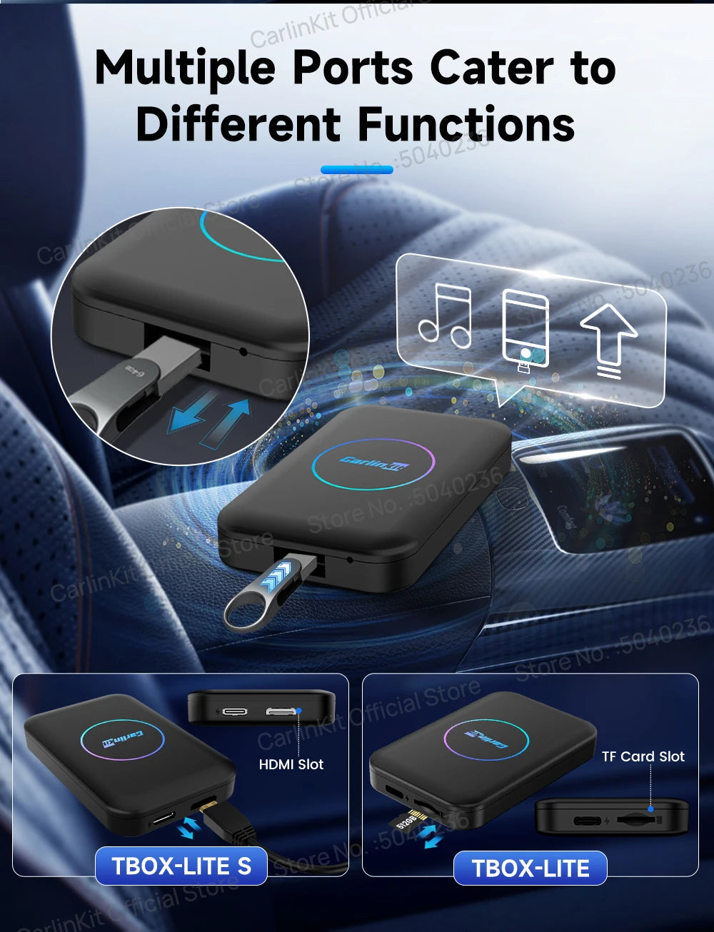 2026 CarlinKit Android TV Box LITE CarPlay Android Auto Wireless USB Adatper Support Netfilx Youtube Spotify For Car Multimedia
