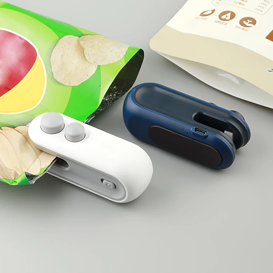 Mini Handheld Bag Heat Sealer, Portable Snack Bag Sealing Machine for Food Storage