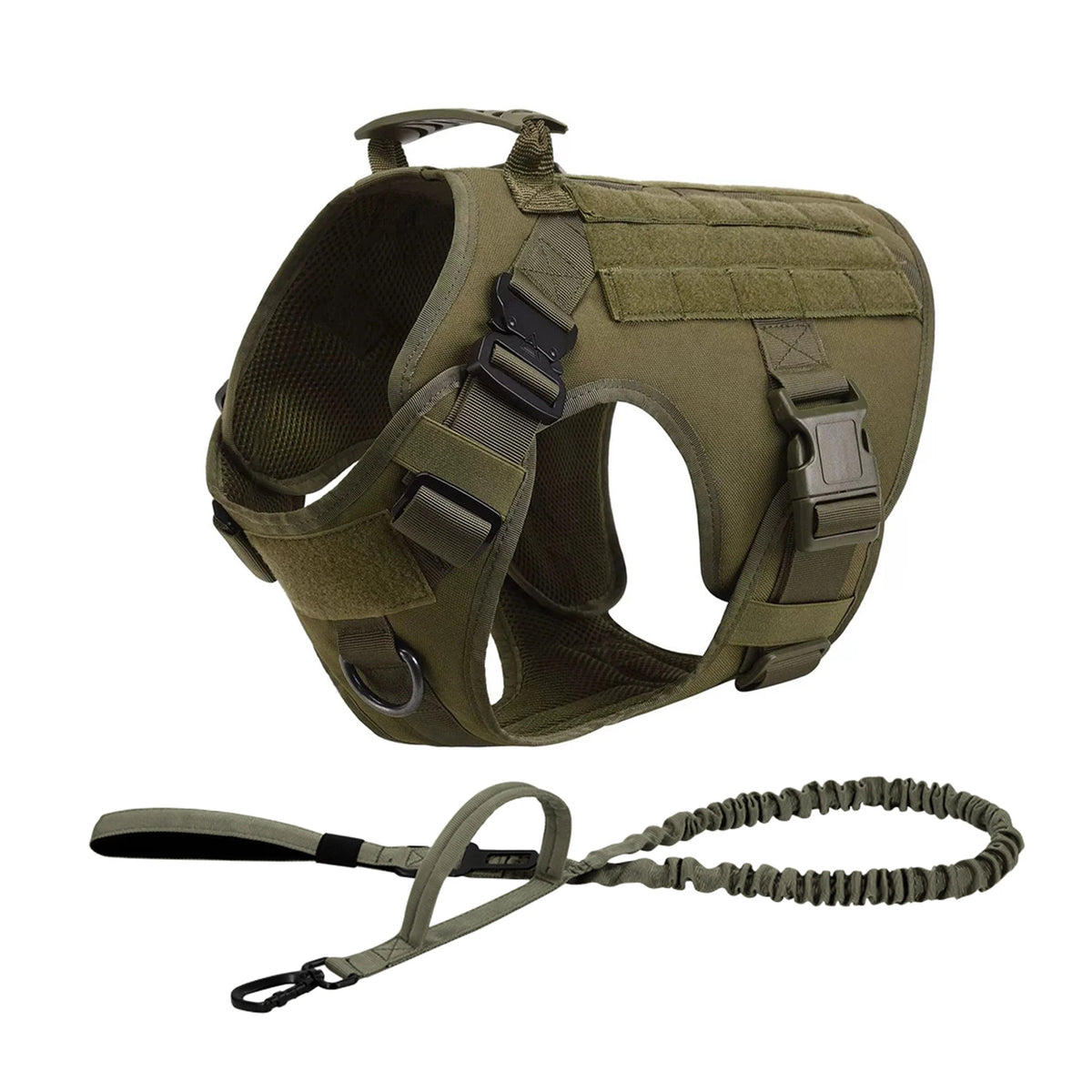 Tactical Dog Harness with MOLLE Pouches, No-Pull Training Vest for Medium and Large Dogs