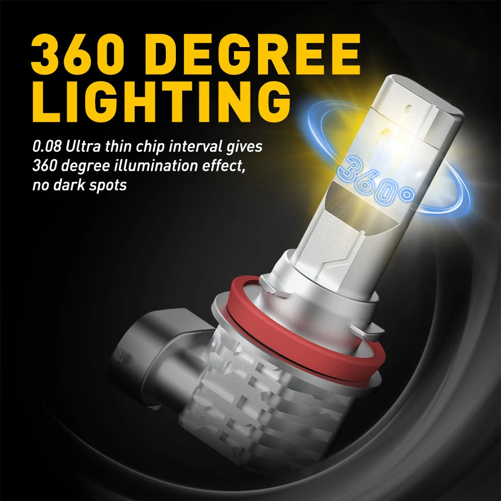 AUXITO 2Pcs Dual Color H8 H11 H9 H16(JP) LED Bulb Fog Lights Switch Switchback White Yellow Auto DRL Driving Lamp 12V Super Bright Car LED Fog Lamp