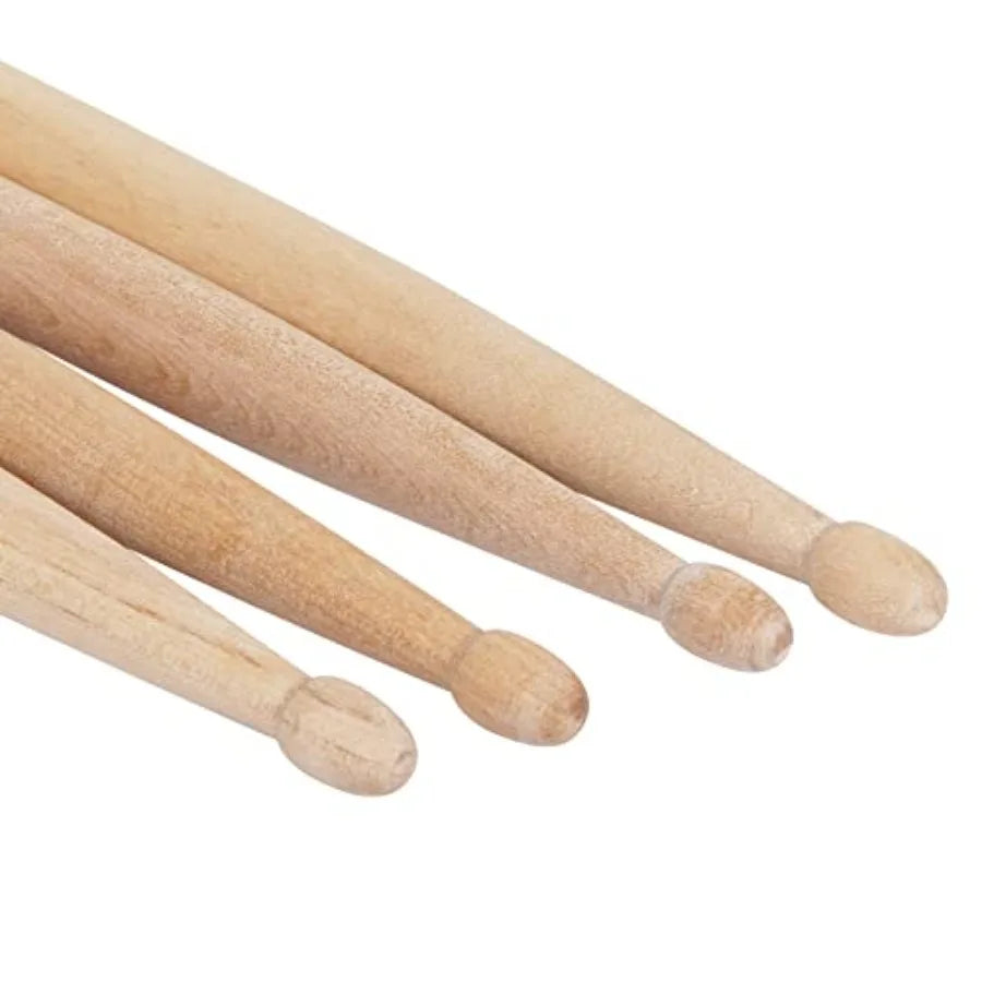 Ohtomber Drum Sticks 2 Pair 5A Maple Drumsticks for Live Performance and Practice Natural Wood Finish Balanced Weight and Respo