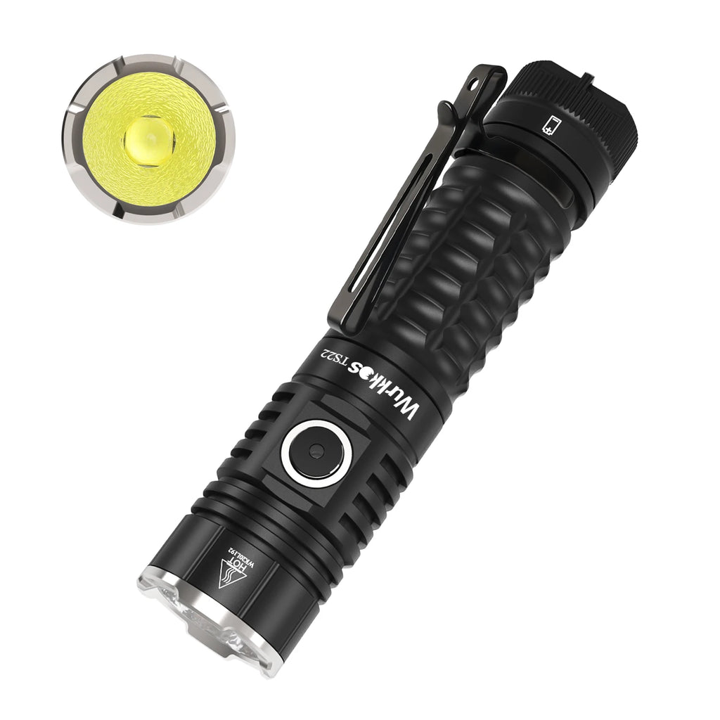 Wurkkos TS22 4500 Lumen Rechargeable Flashlight with Magnetic Tail Cap and Power Bank Function