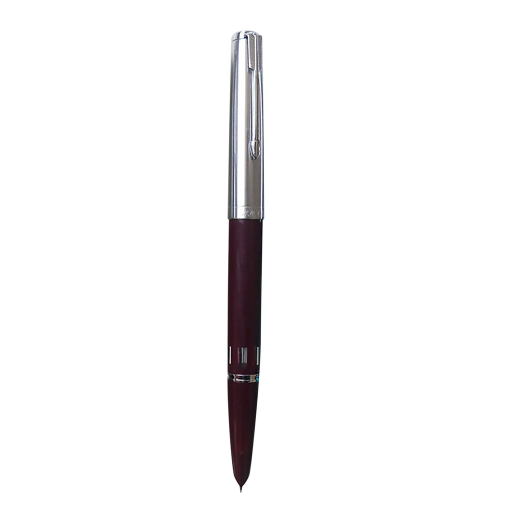 1Pc Deep Brown 138mm Wing Sung 601 Steel Cap Vacumatic Fountain Pen F Nib 0.5mm Ink Pen