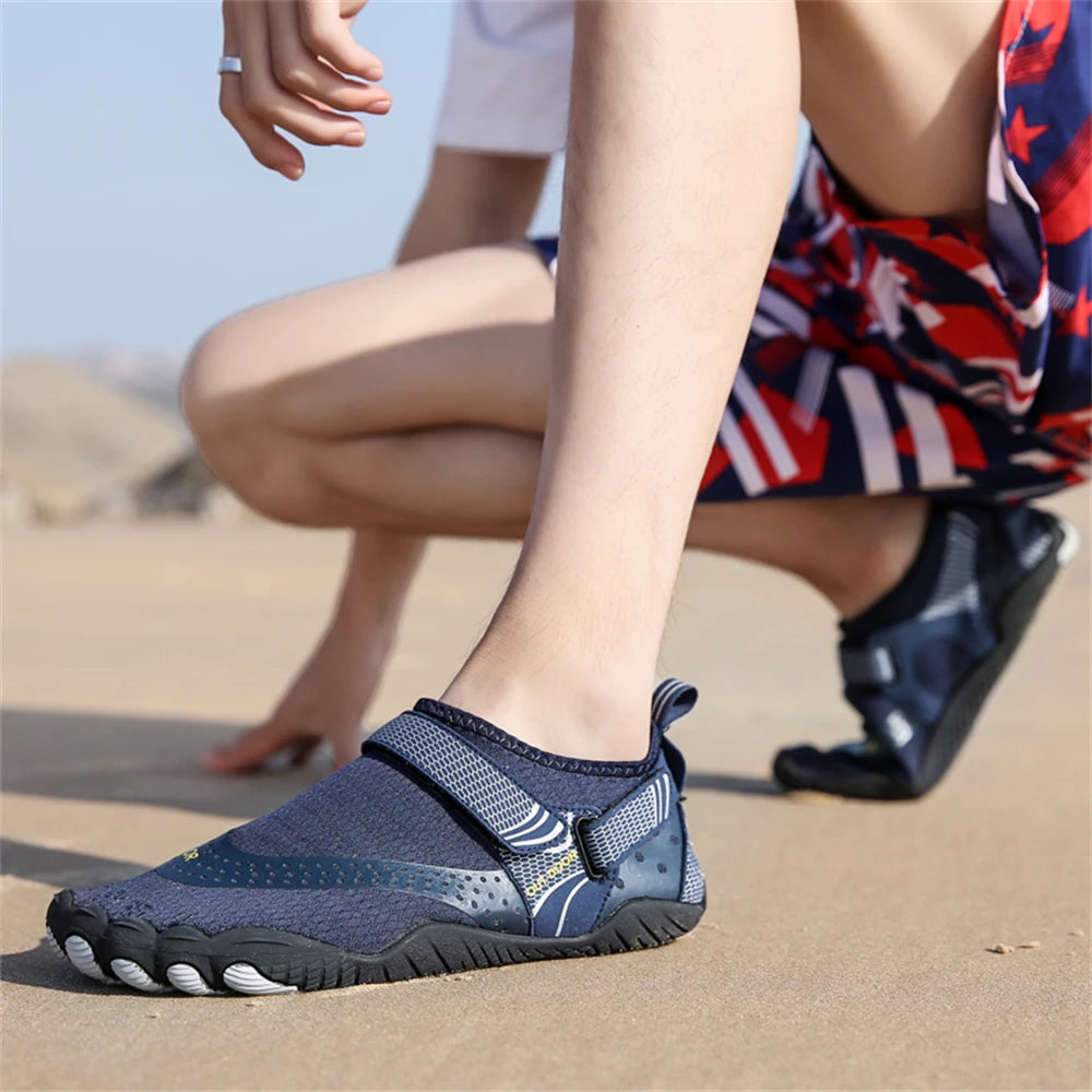 Men's Quick-Dry Non-Slip Water Shoes, Lightweight Barefoot Aqua Sneakers for Swimming and Wading