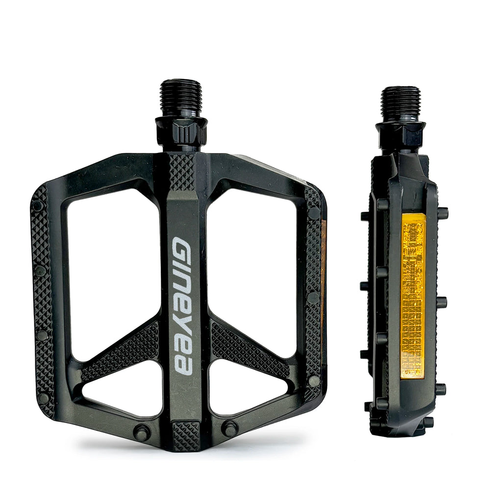 Gineyea Bike Pedals Flat, Lightweight Bearing Anti-slip Large Platform Road Bike MTB Bike Pedal Bicycle Accessories.