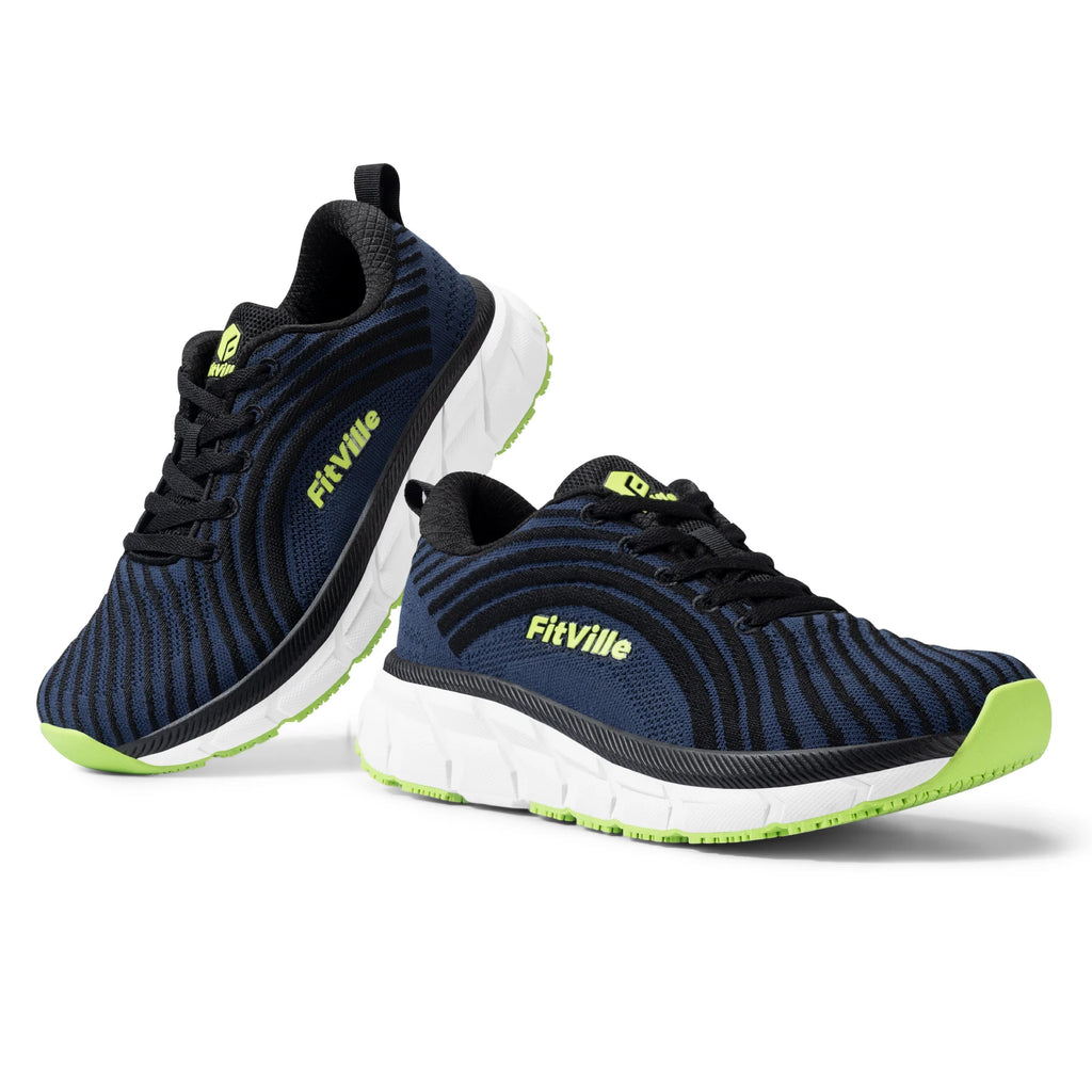FitVille Men's Extra Wide Toe Box Shoes, Cushioned Non-Slip Lightweight Walking Sneakers