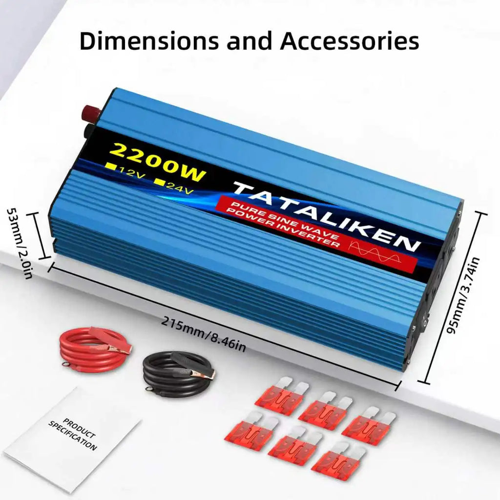 Pure Sine Wave Inverter DC12V To AC110V 60HZ 1000W/1600W/2200W/2500W/3000W/3500W/4000W Power Voltage Converte