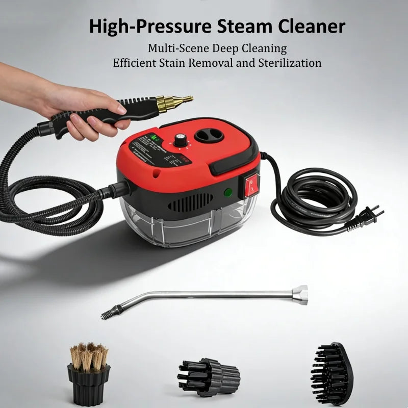110V High Pressure Steam Cleaner With Multi Nozzles, Portable Handheld Steamer For Kitchen, Car, Bathroom Tile Grout Cleaning