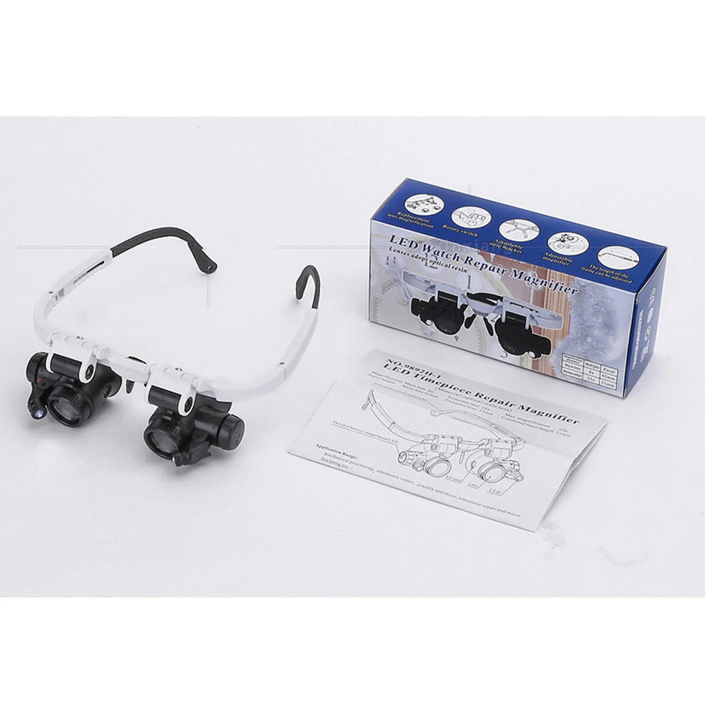 LED Head Magnifier Glasses, 8X–23X